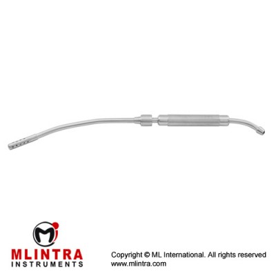 Cooley Suction Tube With Perforated Screw Tip Stainless Steel, 36 cm - 14 1/4" Diameter 8.0 mm Ø
